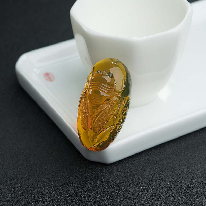 蓝珀一鸣惊人吊坠-红掌柜