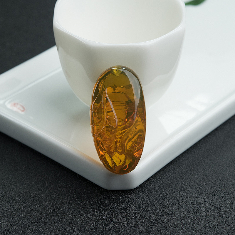 蓝珀吊坠-红掌柜