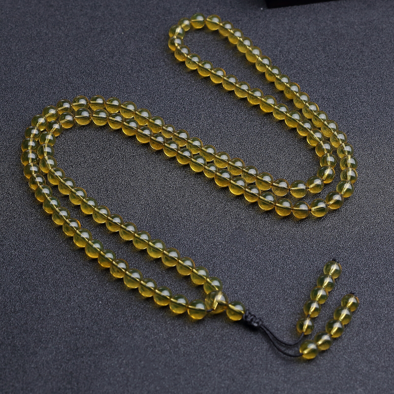 墨西哥蓝珀108佛珠-红掌柜