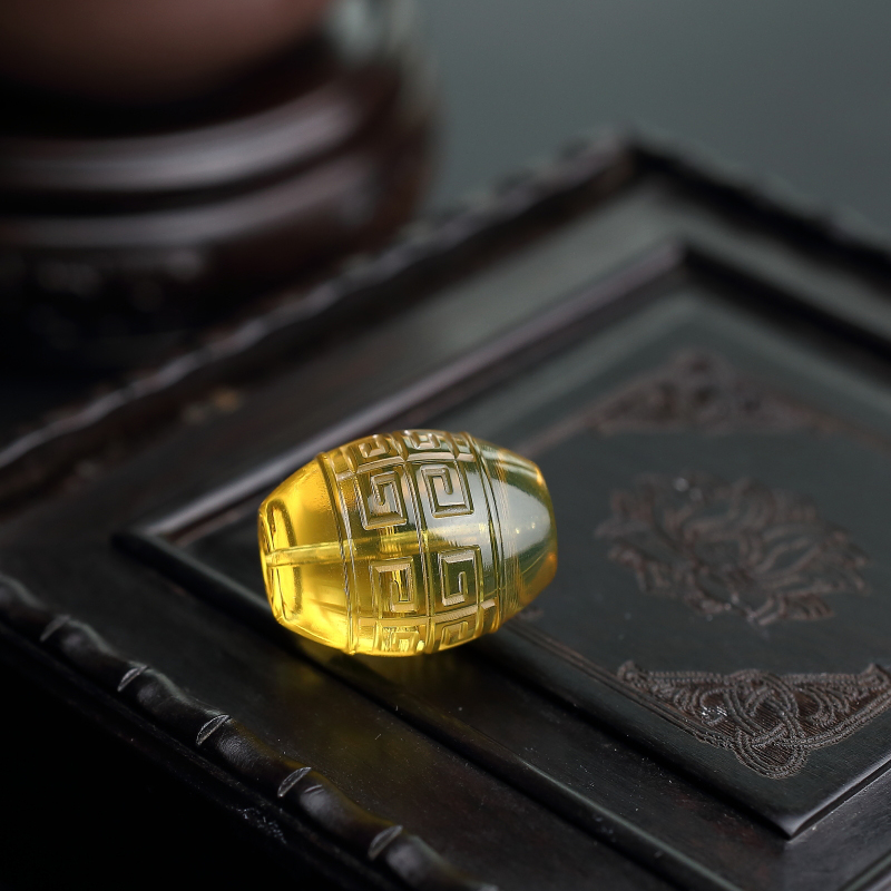 高蓝墨西哥蓝珀吊坠 - 红掌柜