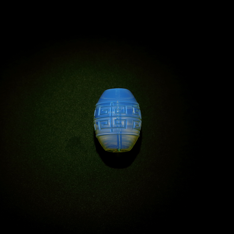 高蓝墨西哥蓝珀桶珠 - 红掌柜