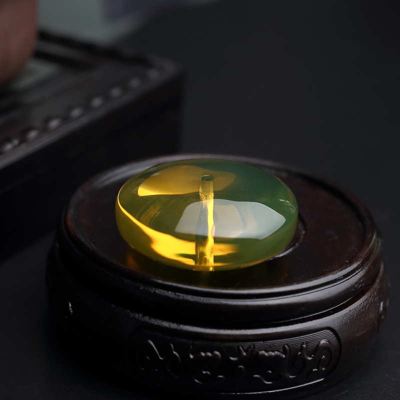 蓝珀平安扣 - 红掌柜