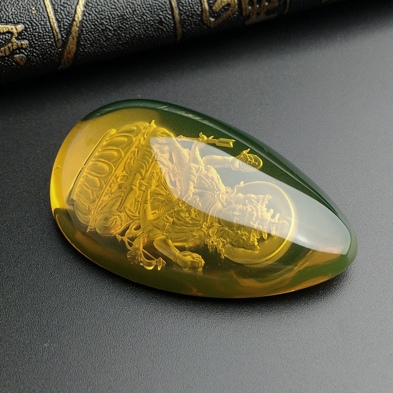 墨西哥蓝珀孔雀度母 - 红掌柜珠宝