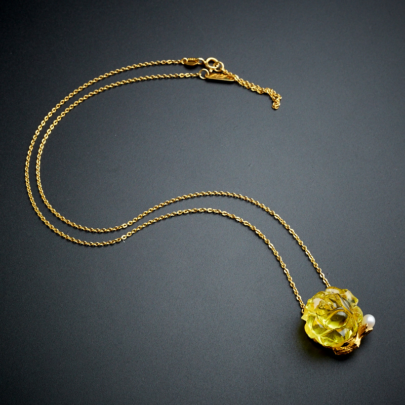 天然金珀项链 - 红掌柜珠宝