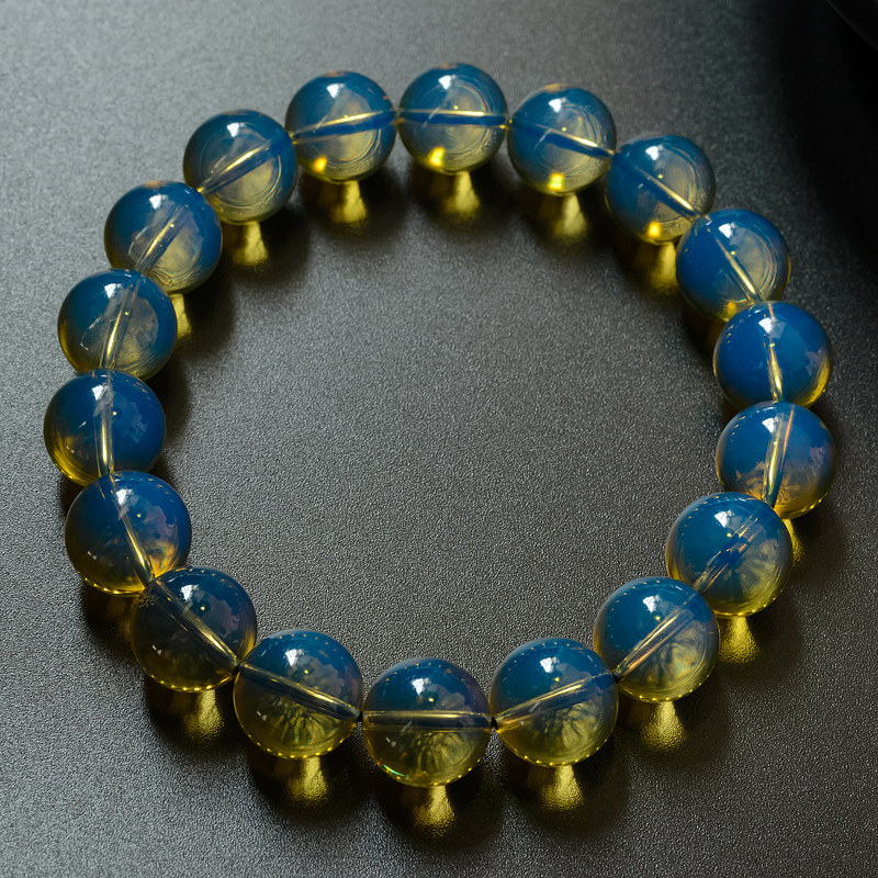 天然蓝珀手串-红掌柜