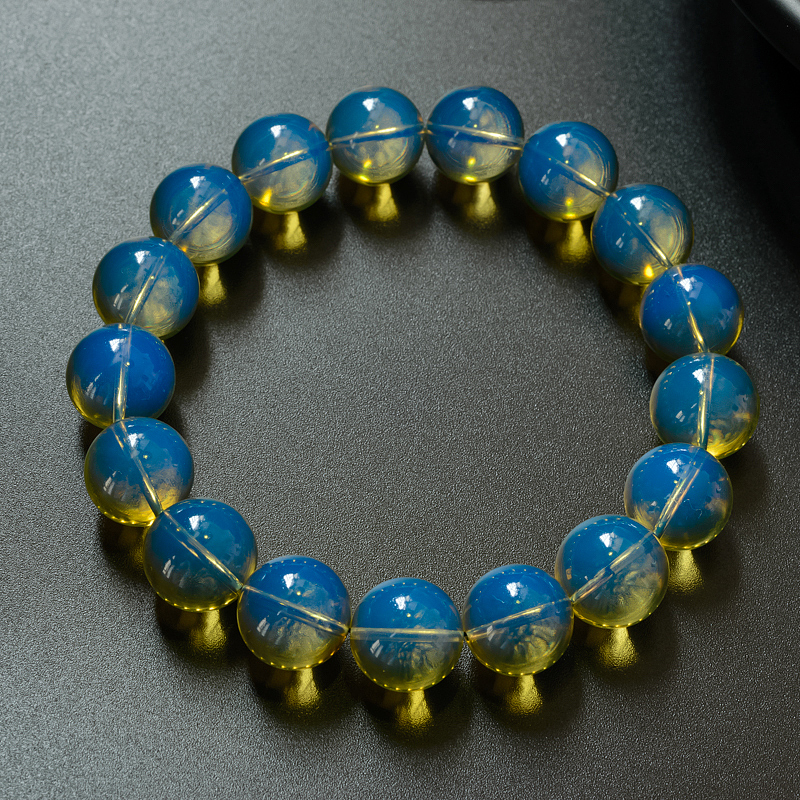 天然蓝珀手串-红掌柜