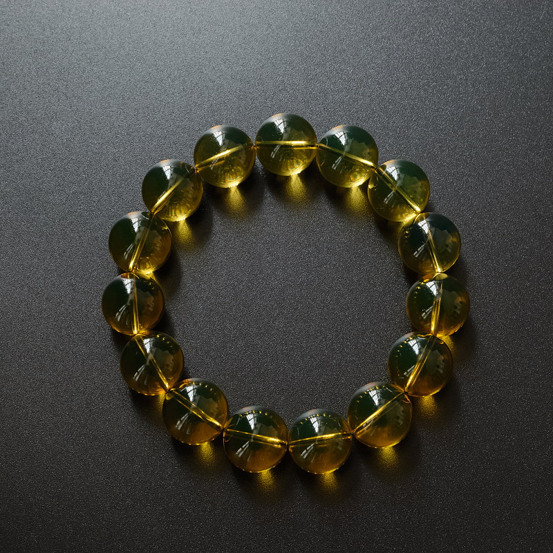 高蓝净水蓝珀手串-红掌柜