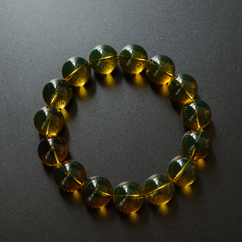 高蓝净水蓝珀手串-红掌柜