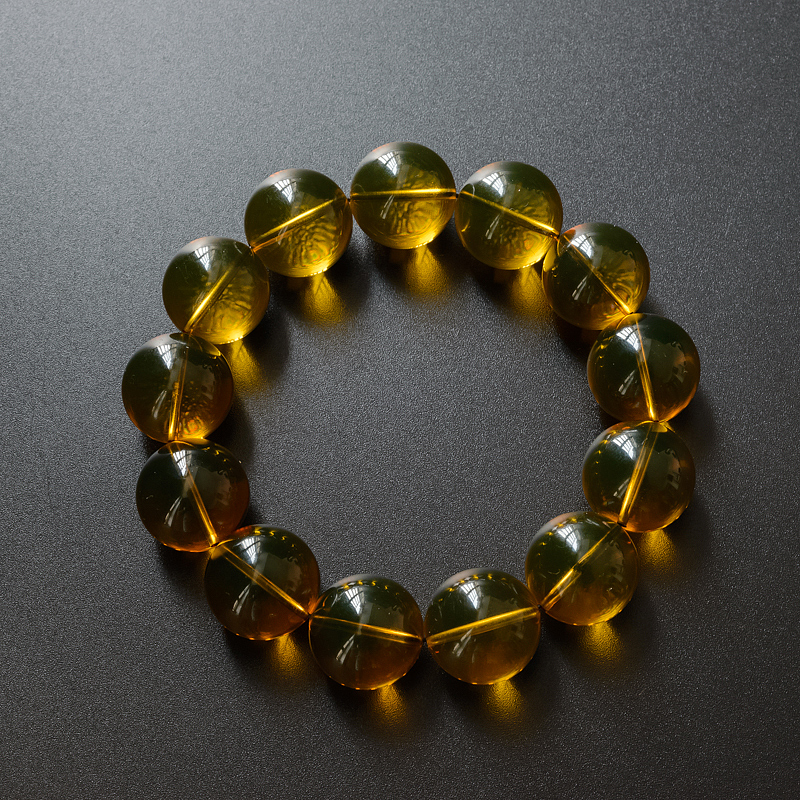 墨西哥蓝珀手串-红掌柜