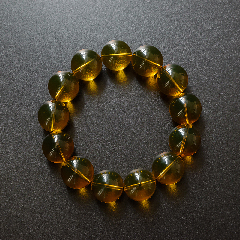 高蓝净水蓝珀手串-红掌柜