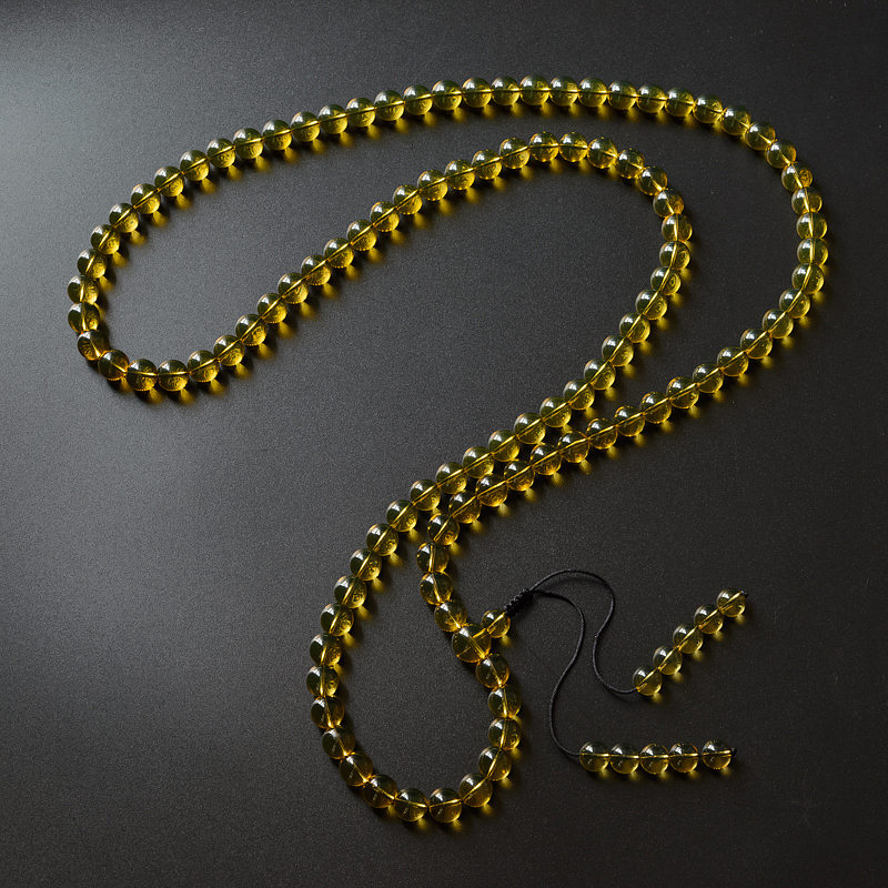 蓝珀佛珠-红掌柜