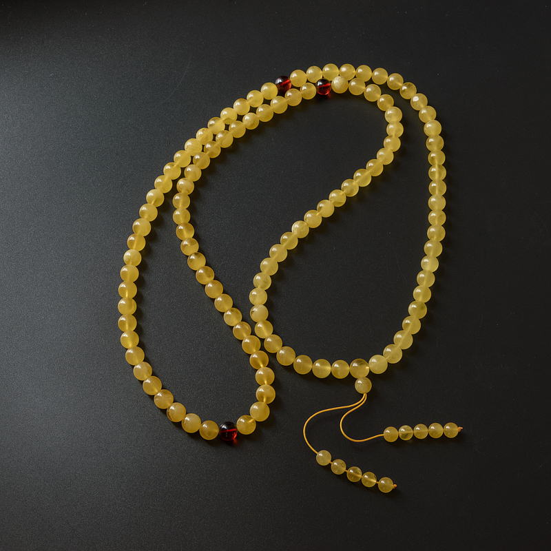 蜜蜡108颗佛珠手串-红掌柜