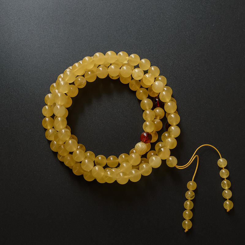 蜜蜡108手串-红掌柜