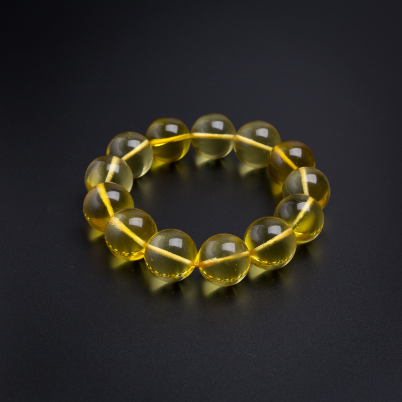 缅甸天然金珀手串 - 红掌柜