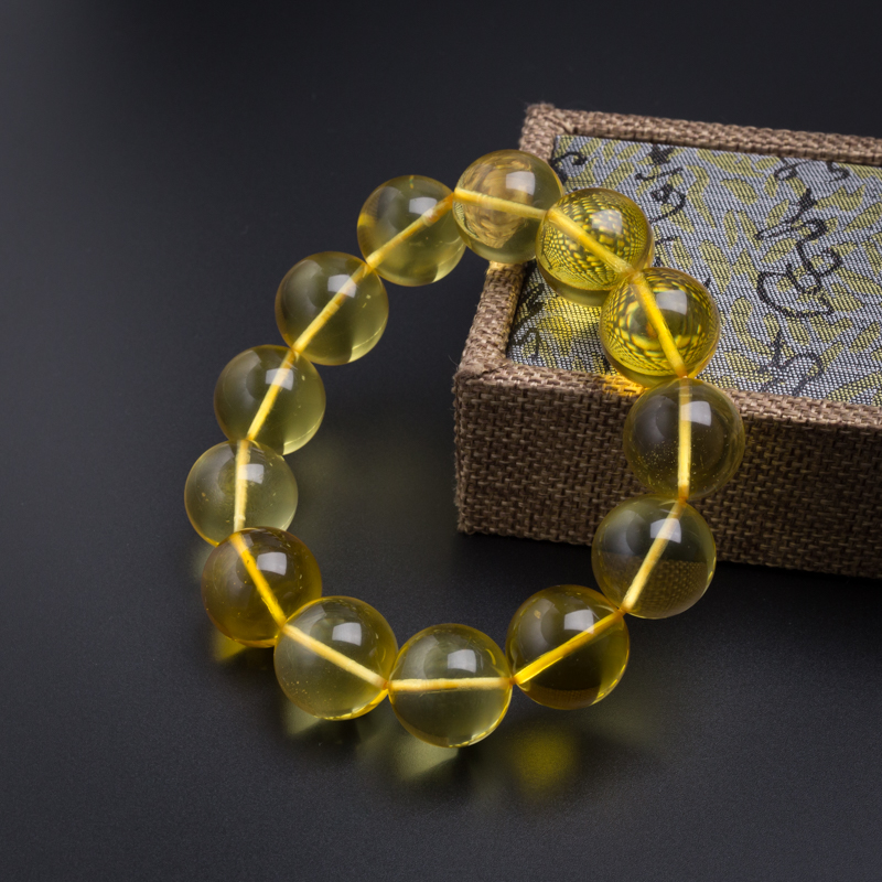 缅甸天然金珀手串 - 红掌柜