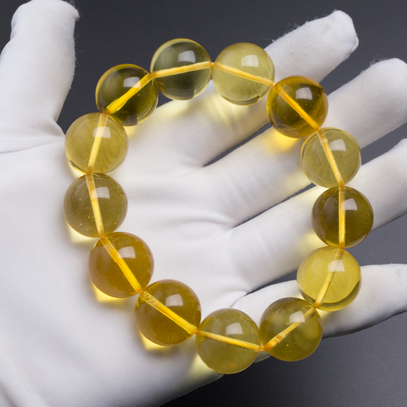 缅甸天然金珀手串 - 红掌柜