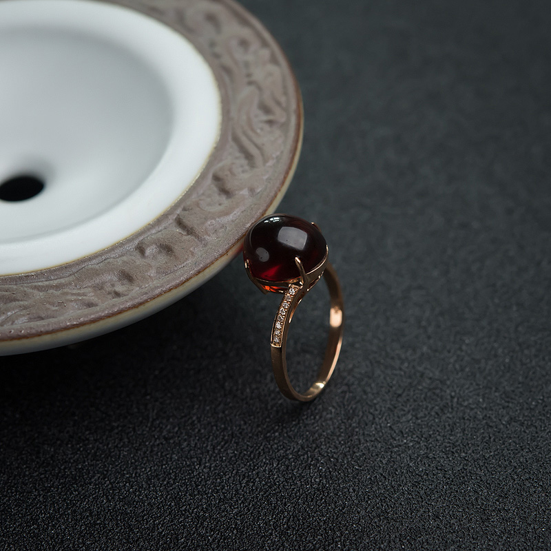 波罗的海血珀戒指-红掌柜
