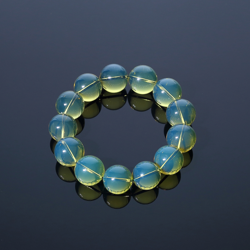 天然净水蓝珀单圈手串-红掌柜