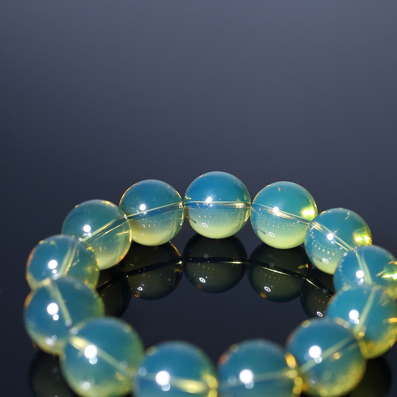 多米蓝珀单圈手串-红掌柜