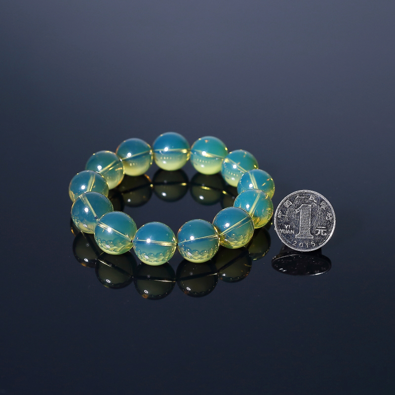 净水多米蓝珀手串-红掌柜