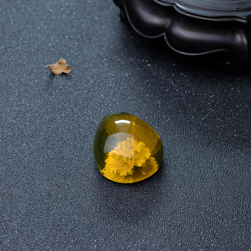 蓝珀花吊坠-红掌柜