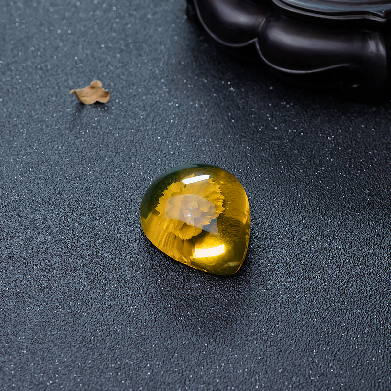 墨西哥蓝珀吊坠-红掌柜