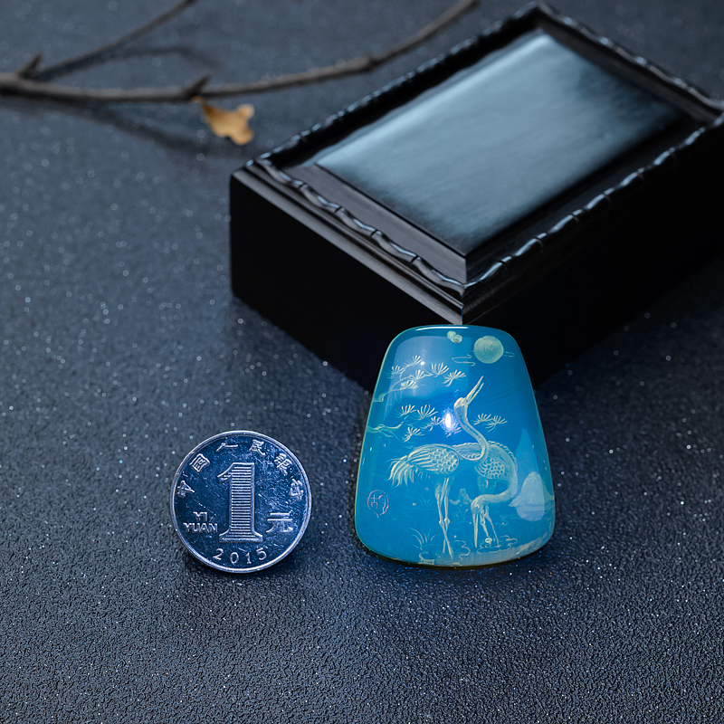 蓝珀吊坠-红掌柜