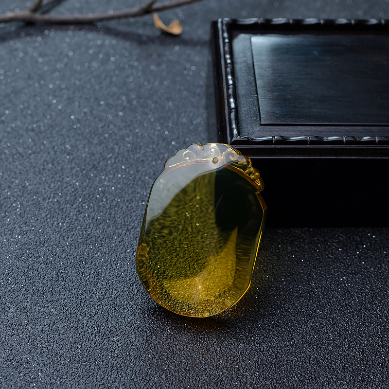 蓝珀福贝挂坠-红掌柜