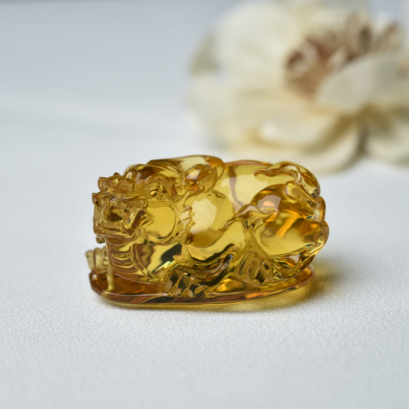 蓝珀吊坠-红掌柜