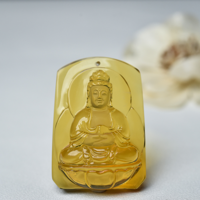 蓝珀吊坠-红掌柜