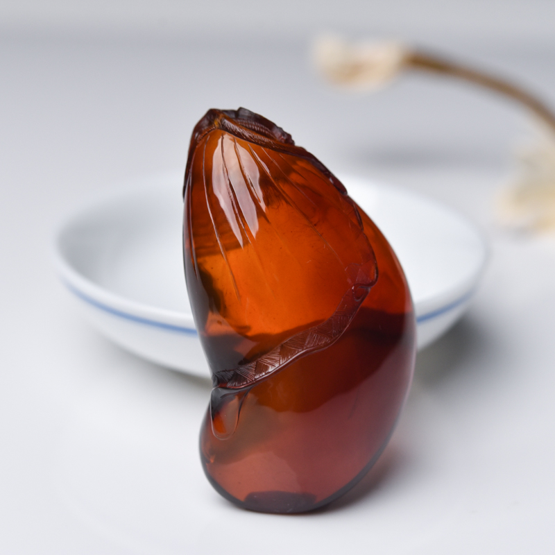 缅甸天然血珀猴子吊坠-红掌柜