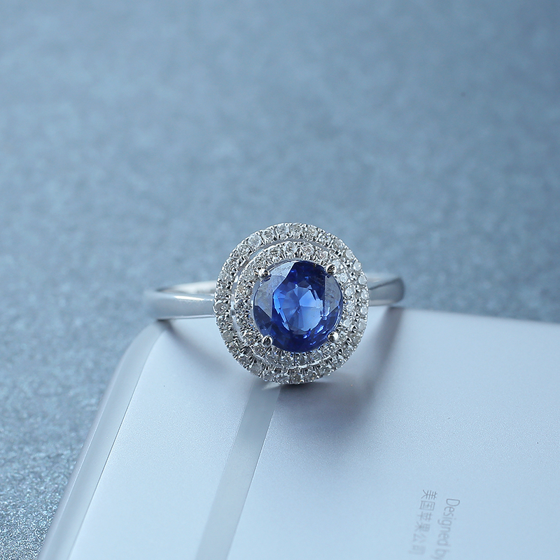 天然蓝宝石戒指-红掌柜