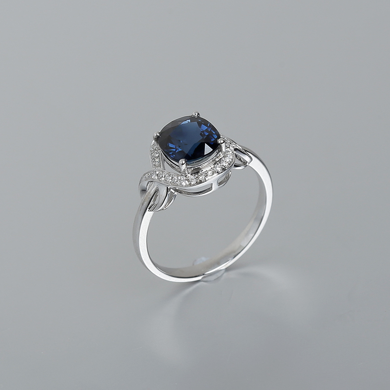 天然无烧蓝宝石戒指-红掌柜