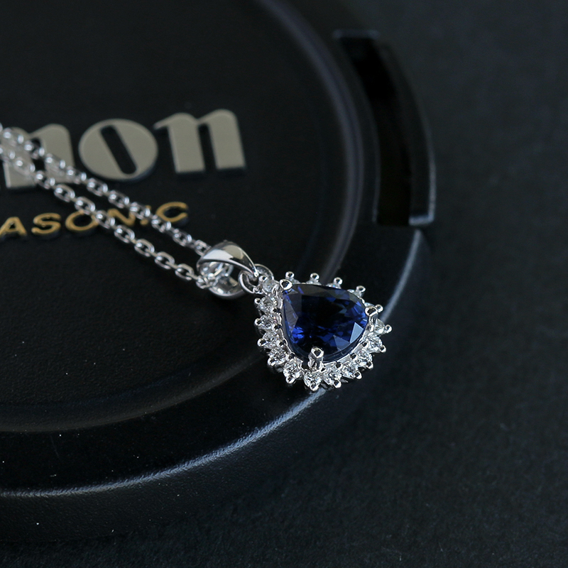 天然斯里兰卡蓝宝吊坠-红掌柜