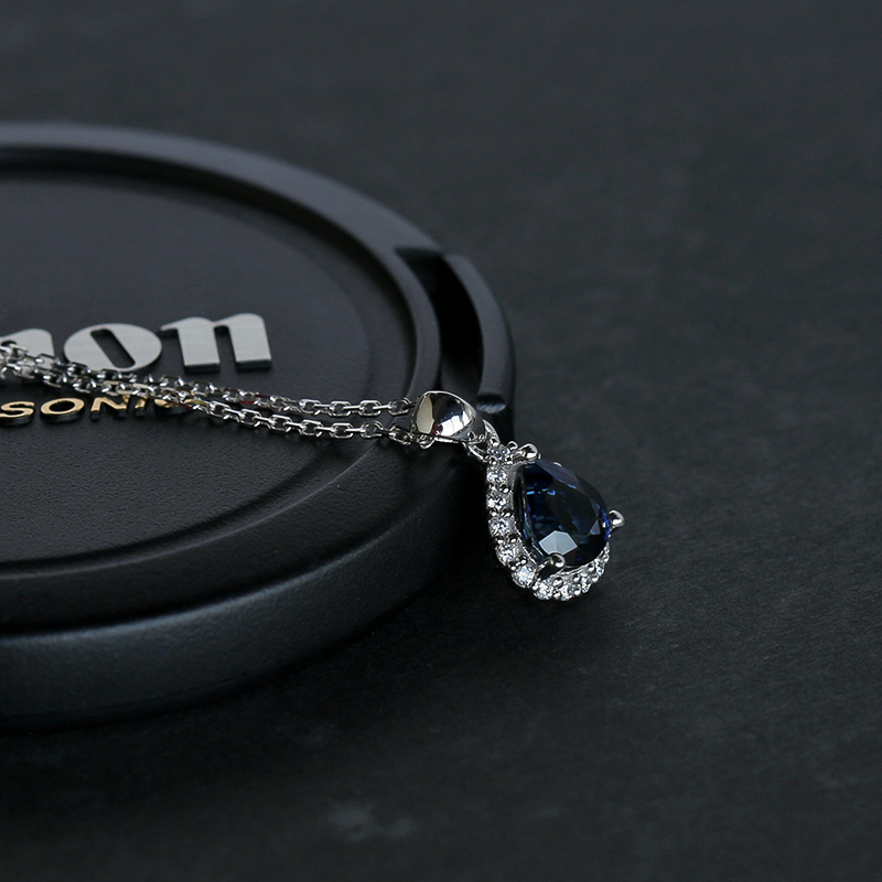 天然蓝宝石吊坠-红掌柜