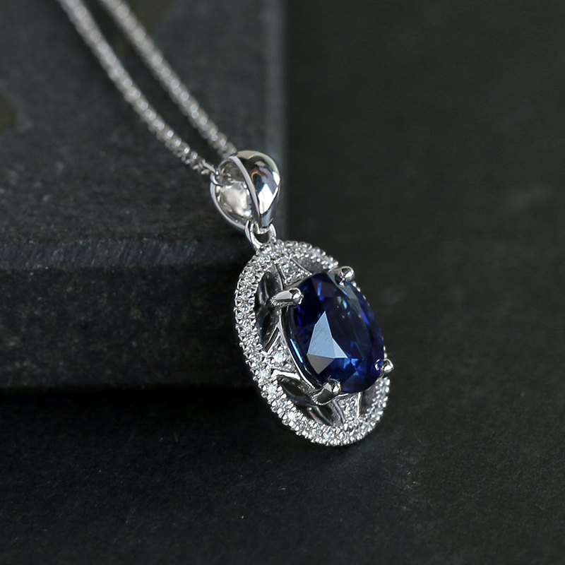 天然蓝宝石吊坠-红掌柜