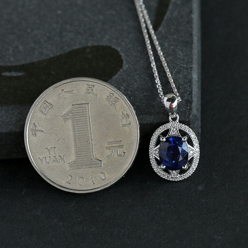 斯里兰卡蓝宝石吊坠-红掌柜