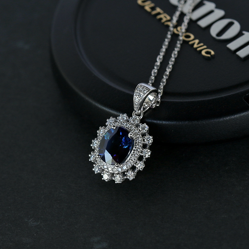 天然蓝宝石吊坠-红掌柜