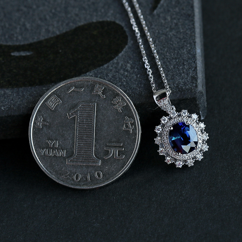 斯里兰卡蓝宝石吊坠-红掌柜