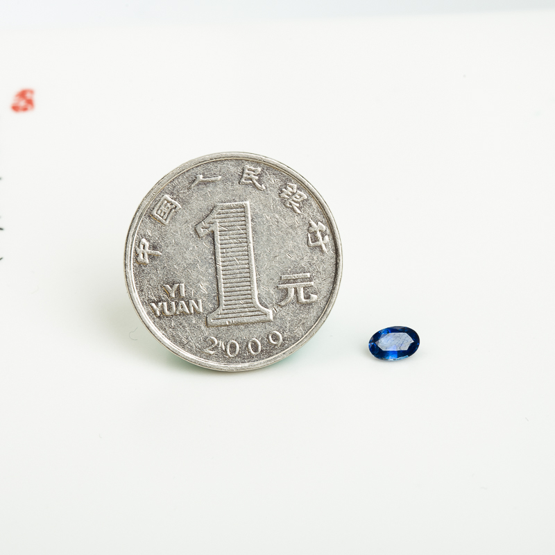 斯里兰卡天然深蓝色蓝宝石刻面戒面-红掌柜