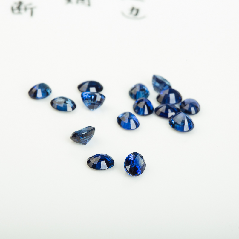 天然皇家蓝蓝宝石刻面椭圆戒面-红掌柜