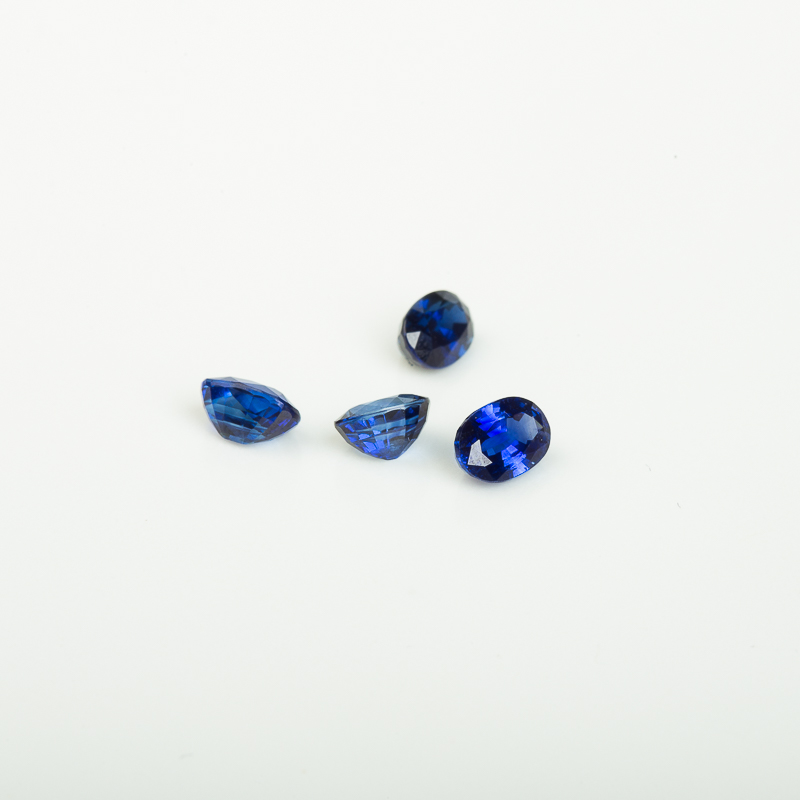 皇家蓝蓝宝石刻面椭圆戒面（4粒）-红掌柜