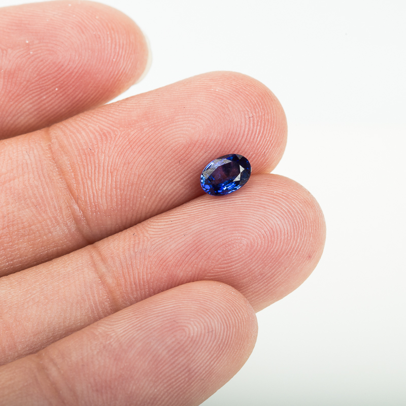 蓝宝石刻面椭圆戒面-红掌柜