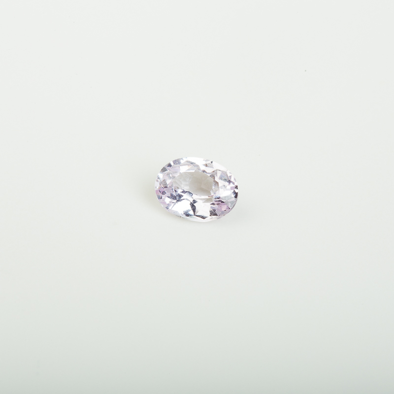 淡粉色蓝宝石刻面椭圆戒面-红掌柜