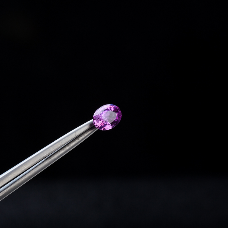 斯里兰卡紫色蓝宝石戒面-红掌柜