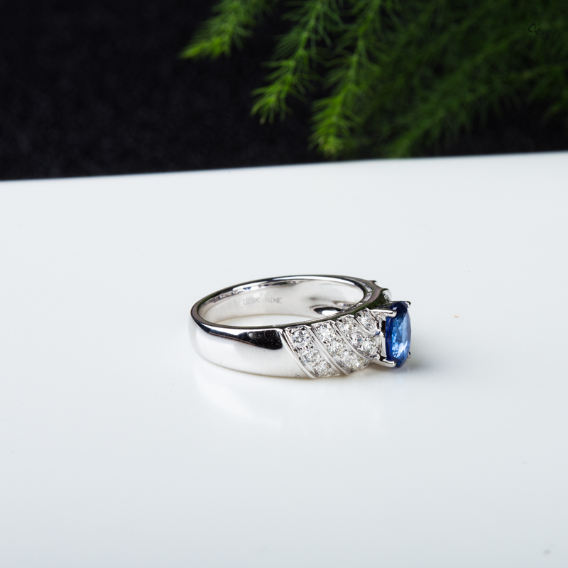 天然斯里兰卡蓝宝石戒指-红掌柜