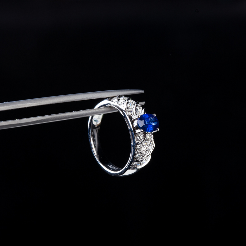 天然皇家蓝蓝宝石戒指-红掌柜