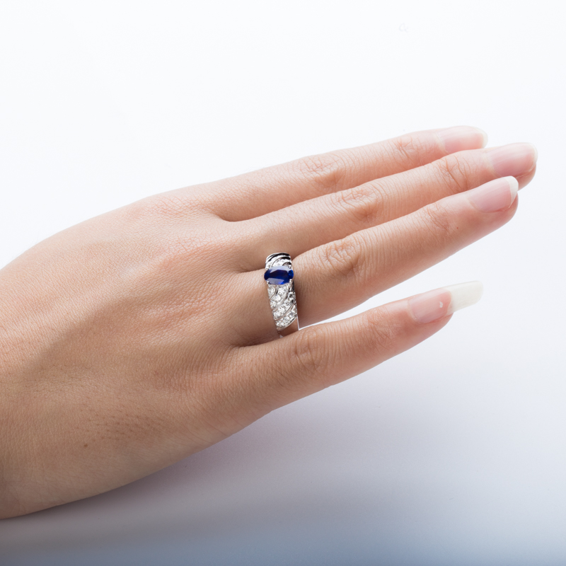 斯里兰卡皇家蓝蓝宝石戒指-红掌柜