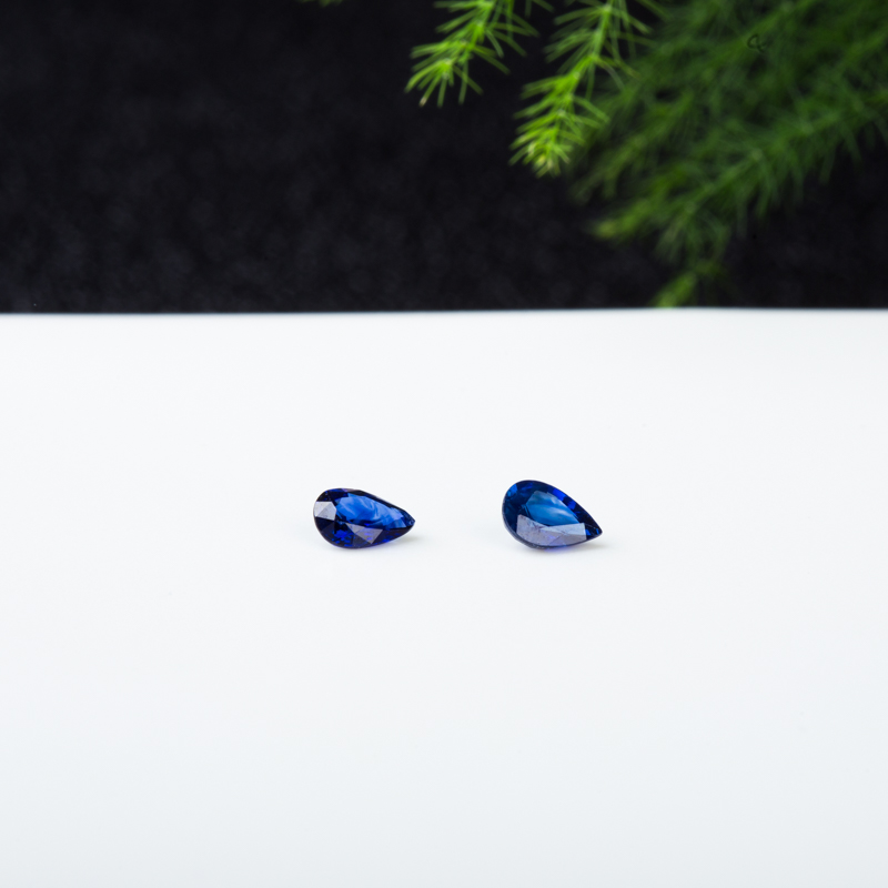 蓝宝石戒面（一对）-红掌柜