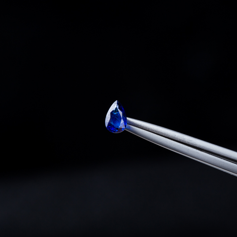 斯里兰卡深蓝色蓝宝石戒面（一对）-红掌柜